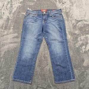 Lucky Brand Cropped Jeans Womens size 8/29 denim blue straight leg Sweet'n Crop